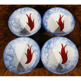 Resim Tasarım Laleli 4lü Kase Seti 