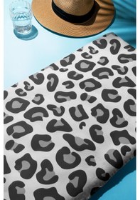 Resim Dijital Baskı Plaj Deniz Havlusu Leoparlı Desen Peştamal Hvl0017 Renkli 