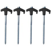 Resim Dolıty 4x Çadır Kazıkları Aksesuarları Kamp Veranda Siyah Siyah 