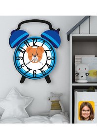 Resim Bk Gift Kişiye Özel Hayvan Figürlü Retro Çalar Saat Tasarımlı Kabartma Figürlü Ahşap Çocuk Duvar Saati-3, Ev Dekoru, Çocuk Odası Aksesuar Bitmeyencom2 Çok Renkli 