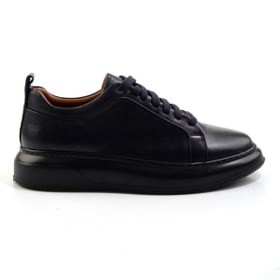 Resim Bambi Lacivert Hakiki Deri Erkek Sneaker E01594315143 