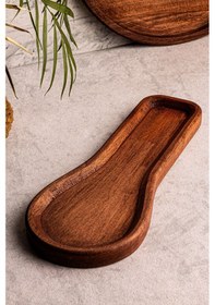 Resim Snippy Holdy - Tezgah Üstü Ahşap Kirli Kaşık Altlığı Kirli Kaşıklık Kepçe Altlığı Ahşap 