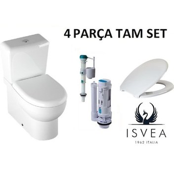 İtalyan İsvea Absolute Duvara Sıfır Kompakt Klozet Set Kanalsız