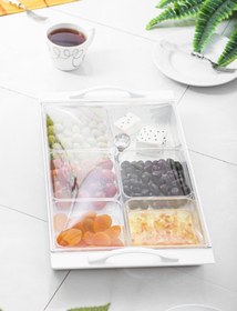 Resim Kaite Soft Beyaz Akrilik Saray Kahvaltılık Seti 13 Parça 