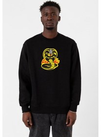 Resim Cobra Kai Logo Siyah Erkek 2ip Sweatshirt Siyah 