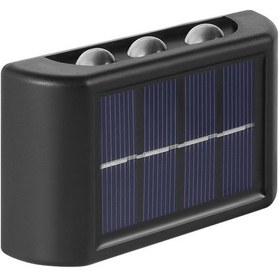 Resim Solar Güneş Enerjili Çift Taraflı 6 Ledli Aplik Duvar Monteli Lamba 2 Adet 