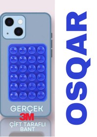 Resim Osqar Telefon Tutucu Ahtapot Vantuz Beyaz Renk Gerçek 3M Yapışkanlı LACİVERT Renk 