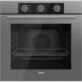 Resim Ferre Fryart Vitello Vitroseramik QXE62CPR - MS261 - D079-SA Elektrikli Gri Ankastre Set 