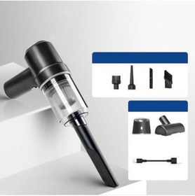 Resim Createtech Yüksek Type-c Tabanı Süpürge, Siyah Şarj Şarj Renk: Mini Kablosuz Güçlü Elektrikli Araba Araba + Sd 