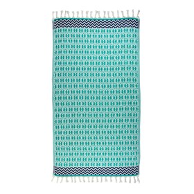 Resim Teal 'Adinkra' Peştemal 