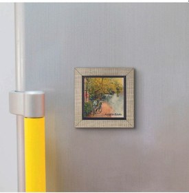 Resim Amsterdam Görseli Baskılı Mdf Magnet 7x7 25 