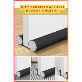 Resim Figiza Çift Taraflı Kapı Altı Rüzgar Önleyici Kapı Pencere Soğuk Kesici Altlık (2 Adet) 