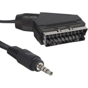 Resim Av Kablo Scart Kablo 3.5 mm Stereo 1.2 Metre Kısa Jack 