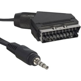 Resim Av Kablo Scart Kablo 3.5 mm Stereo 1.2 Metre Kısa Jack 