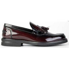 Resim Tamer Tanca Erkek Hakiki Deri Bordo Açma Loafer Ayakkabı 285 3752 Erk Ayk Sk23/24 Bordo Acma Bordo 