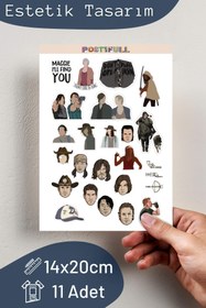Resim The Walking Dead Temalı Sticker ve Etiket Seti - Orta Boy - Su Geçirmez, Kalın Yapışkanlı Sticker 