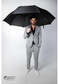 Resim Marlux 8 Telli Büyük Boy Manuel Protokol Kamp Ve Plaj Şemsiyesi Siyah Demir Ayaklı Askılı Taşıma Çan Siyah 