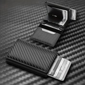 Resim Premium Erkek İnce RFID Engelleyici PU Deri Kartlık, Güvenli Siyah Tasarım, Kompakt ve Hafif, Saklaması Kolay, Geçici Olarak Bozuk Para Cüzdanı Olarak Kullanılabilir, Hediyeler İçin Mükemmel, Rv'ler, Seyahat, Kamp ve Günlük Kullanım İçin Uygun Sevgililer Günü Hediyesi, Alüminyum Alaşımdan Yapılmıştır, İş Stili 