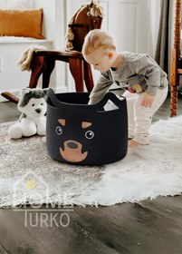 Resim Bohem Çocuk Odası Oyuncak Sepeti 