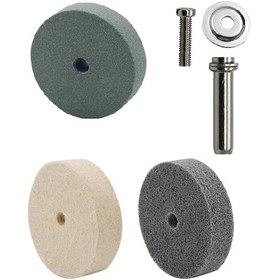 Resim Matkap Için Bileme Zımpara Polisaj Disk Seti Değirmen Taşı Pas 