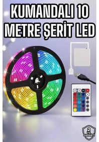 Resim Smart Şerit Led Tv Arkası Renkli Kumandalı 10 Metre Çok Renkli 