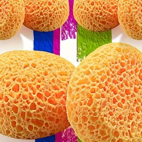 Resim 2 Adet Büyük Delikli Dokulu Süngerler Duvar Tamiri ve Alçıpan için - Kendin Yap Boyama & Ev Dekoru, Yıkanabilir, Tekrar Kullanılabilir Tavan Dokusu Uygulama Aracı, Katlanabilir, Kırılmaya Dayanıklı, Yuvarlak Kubbeler Başlı Stil 