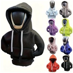 Resim Chuangyinshop Siyah 1x Çok Amaçlı Polyester Araç Kukuletalı Kazak 