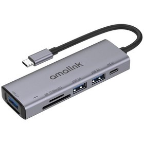 Resim Amalink Al-95120D Tip C Hub Tf Kart Okuyucu 2X Usb Şarj Adaptörü 