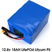 Resim 12.8v 18AH 32650 LiFePO4 4S4 20A BMS li Batarya Grubu 