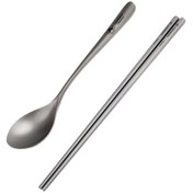 Resim Geekyou Titanyum Çamaşır Ve Kaşık Seti - 233mm Çamaşır, 185x38mm Kaşık, Hafif Tasarım 21g + 25g Çok Renkli 