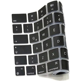 Resim Arabulalaca MacBook Uyumlu Air 15 A2941 Türkçe Klavye Koruyucu Siyah 