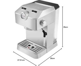 Resim Esmo Home Karaca Coffee Art 1101 Süt Köpürtücülü, 20 Bar Basınçlı, Espresso, Latte, Cappuccino, Americano Makinesi 1,5l Inox 