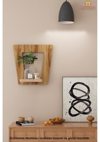 Resim Ahşap Dekoratif Duvar Rafı 2 Li / 3 Lü Set Mtsv - 145 Kahverengi 