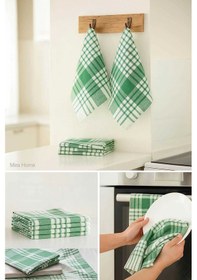 Resim 10 Lu Lüks Bulaşık Kurulama Bezi Ve Mutfak Peçetesi 50x70 Cm Daily Yeşil Çok Renkli 