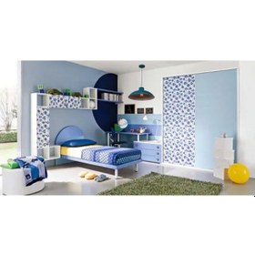 Resim Riolight Retro,Rustik,Modern Mavi Içi Beyaz Bebek,Çocuk,Genç Odas 