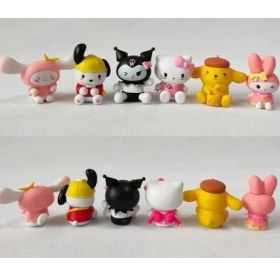 Resim Hype Store My Melody Pochacco Pompompurin Hello 6 Parça Figür Seti 