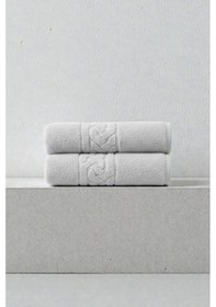 Resim 2'li Rita Gri Banyo Havlusu - 70x140 Cm, 240gr, %100 Pamuk, Spa Ve Otel Havlusu, Günlük Kullanıma Uygun Gri 