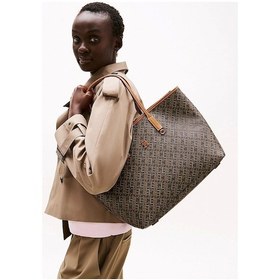 Resim Tommy Hilfiger Kadın Th Monoplay Tote Çanta Kahverengi 