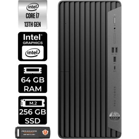 Resim Hp Pro Tower 400 G9 Intel Core I7 13700 64GB 256GB SSD Fdos Masaüstü Bilgisayar & Per4 USB Bellek 6U4T6EAPN346 