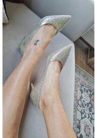 Resim 036 0450 Taslı Topukla Kadın Taşlı Stiletto Abiye Ayakkabı 001 