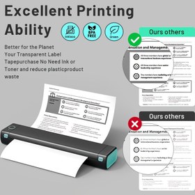 Resim Hanseo 100 Sayfalık Termal Yazıcı Kağıdı M08F Taşınabilir Yazıcı için, BPA İçermez US Letter ve A4 Boyutunda, İş, Ofis, Seyahat ve Açık Hava Baskısı için İdeal 