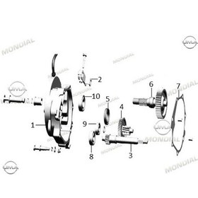 Resim MONDİAL RİTMİCA 100-110 SPEEDY TAHRİK MİLİ 20T 