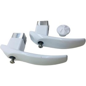 Resim Sultanoğlu Çaydanlık Sapı Takımı Kulp Tutamak Seti Kare Beyaz Yandan Vidalı Beyaz 