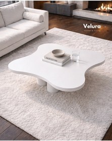 Resim Kelebek Orta Sehpa - Beyaz Beyaz 