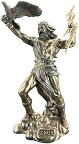Resim Bronz Hediyeler Heykeli ZEUS YILDIRIM VE KARTAL Dekor Heykeli Kadınlar için Hediyeler Erkekler için Hediyeler Heykel Ev Dekorasyonu 
