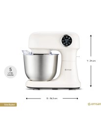 Resim Emsan Bella Gusto Pro Dijital Ekranlı Stand Mikser Krem 1500W 