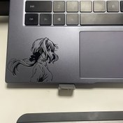 Resim 1 adet Anime Kız 3D Metal Etiket - Kendinden Yapışkanlı, Parlak Bitişli, Düzensiz Şekil, Turna Kemiği Deseni, Laptop ve Telefon Dekorasyonu için Mükemmel, Laptop için Çıkartmalar 