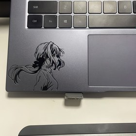 Resim 1 adet Anime Kız 3D Metal Etiket - Kendinden Yapışkanlı, Parlak Bitişli, Düzensiz Şekil, Turna Kemiği Deseni, Laptop ve Telefon Dekorasyonu için Mükemmel, Laptop için Çıkartmalar 
