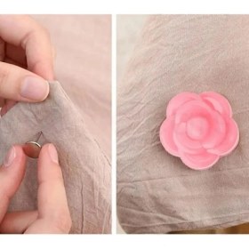 Resim 8 Adet Pembe Renk Gül Desenli Yorgan Kılıfı Çarşaf Nevresim Örtü Tutucu Sabitleyici Kaydırmaz 