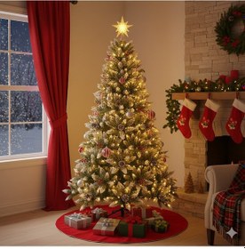 Resim 150 Cm Yılbaşı Çam Ağacı 468 Dal Kozalaklı Kokinalı Karlı Demir Ayaklı Lüks İthal Diğer 